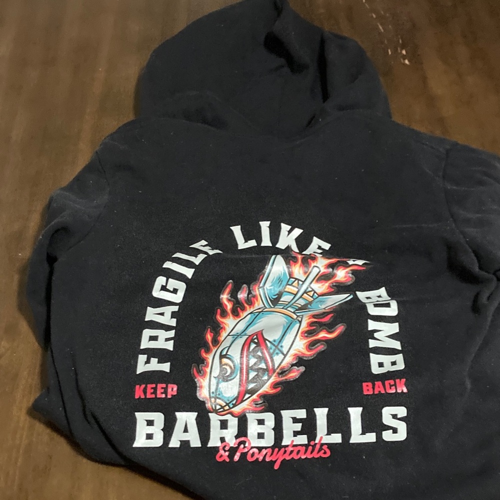 Barbells & Ponytails Black Hoodie